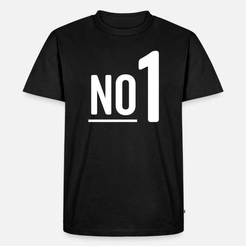 No 1 - Nummer eins - Männer Premium Bio T-Shirt - Schwarz