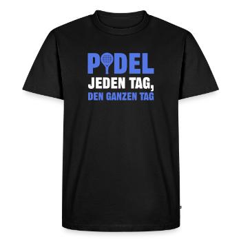 Spieler Padel Tennis Statement Spieler Training - Männer Premium Bio T-Shirt - Schwarz - Vorne - Nico (187cm)