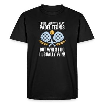 Padel Je ne joue pas toujours au Padel Tennis - T-shirt Premium bio Homme - noir - Devant - Nico (187cm)