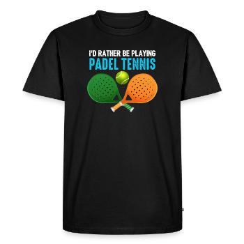 Padel Id préfère jouer au Padel Tennis - T-shirt Premium bio Homme - noir - Devant - Nico (187cm)