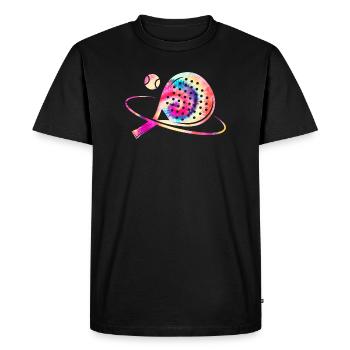 Padel Tennis Coloré - T-shirt Premium bio Homme - noir - Devant - Nico (187cm)