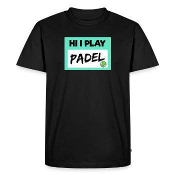 Déclaration de Balles de jeu de padel de joueur de padel de loisir - T-shirt Premium bio Homme - noir - Devant - Nico (187cm)