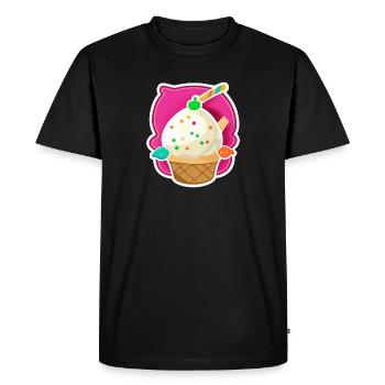 Glaces, glaces - T-shirt Premium bio Homme - noir - Devant - Nico (187cm)