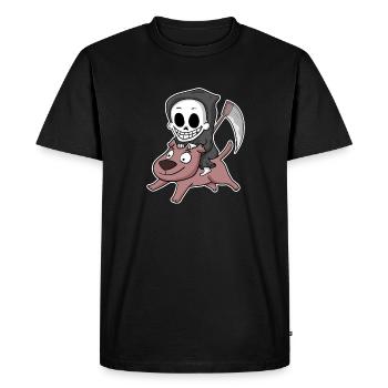 Chien Faucheur - T-shirt Premium bio Homme - noir - Devant - Nico (187cm)