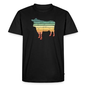 Cow Cows - Men's Premium Organic T-Shirt - black - Front - Nico (187cm)