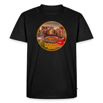 Panorama des arènes de Malaga - T-shirt Premium bio Homme - noir - Devant - Nico (187cm)