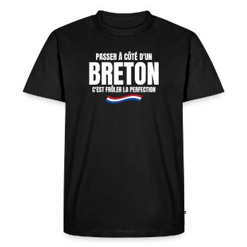 Bretagne, Bretagne humour, je suis Breton - T-shirt Premium bio Homme - noir - Devant - Nico (187cm)