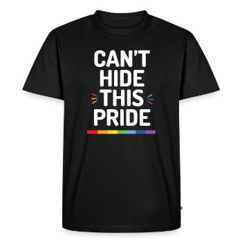 Mois de la fierté - Je ne peux pas cacher cette fierté - T-shirt Premium bio Homme - noir - Devant - Nico (187cm)