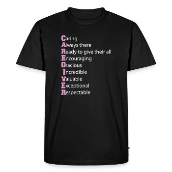 Caregiver Definition Elderly Caregiving Carer - Men's Premium Organic T-Shirt - black - Front - Nico (187cm)