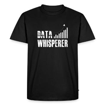 Data Whisperer Science Analyst Ingénieur logiciel - T-shirt Premium bio Homme - noir - Devant - Nico (187cm)