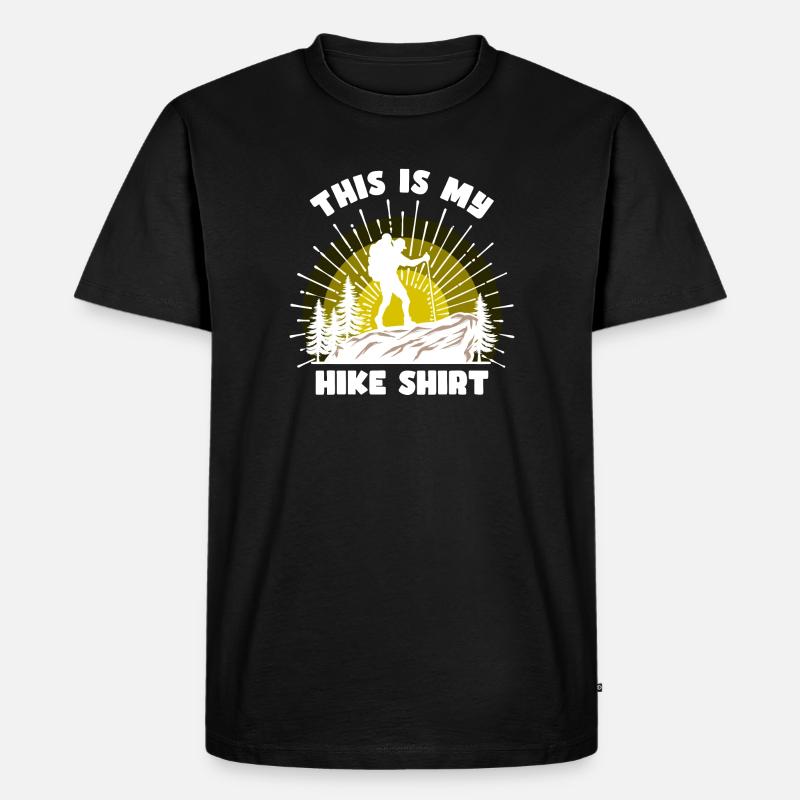 Bergsteigen Wanderer Wandern Bergwandern Statement - Männer Premium Bio T-Shirt - Schwarz