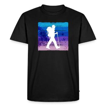 Mountain Summit Hike Hikers Hiking Mountaineering - Men's Premium Organic T-Shirt - black - Front - Nico (187cm)