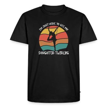 Bâton Twirling Staff jongler avec la gymnastique avec le personnel - T-shirt Premium bio Homme - noir - Devant - Nico (187cm)