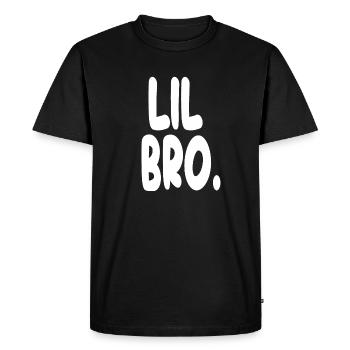 Lil Bro Statement Tee - Men's Premium Organic T-Shirt - black - Front - Nico (187cm)