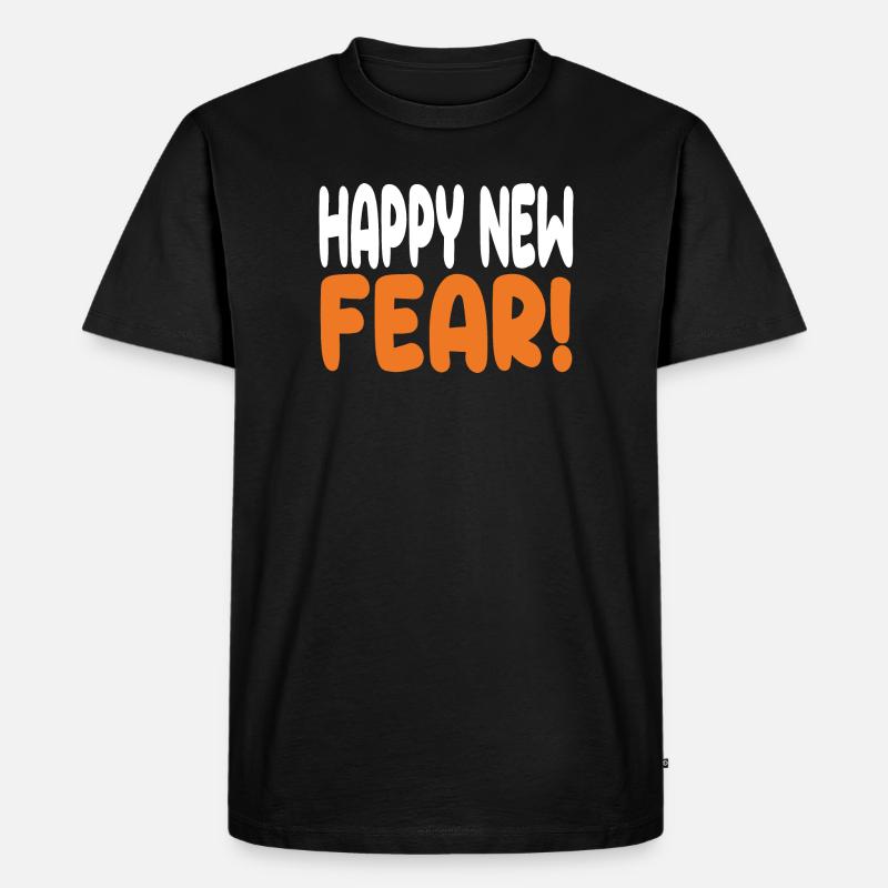 Frohe neue Angst! - Männer Premium Bio T-Shirt - Schwarz