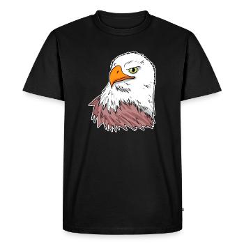 Oiseau aigle - T-shirt Premium bio Homme - noir - Devant - Nico (187cm)