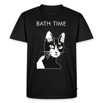 Bath Time Cute Animals Cartoon - T-shirt Premium bio Homme - noir - Devant - Nico (187cm)