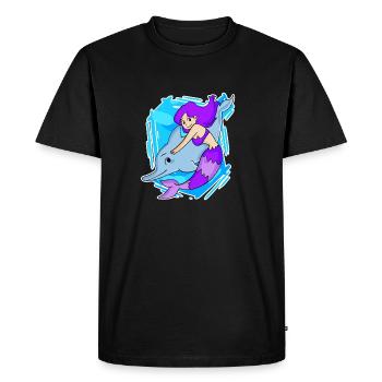 Mermaid - Men's Premium Organic T-Shirt - black - Front - Nico (187cm)