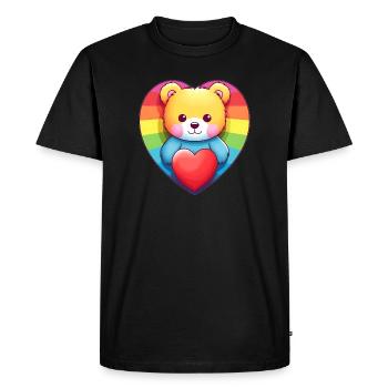 Love is a Bear Necessity - Men's Premium Organic T-Shirt - black - Front - Nico (187cm)
