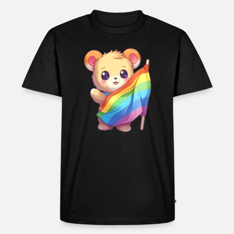 Liebe ist eine Bärennotwendigkeit - Männer Premium Bio T-Shirt - Schwarz