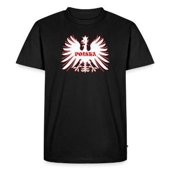 Polska eagle - Men's Premium Organic T-Shirt - black - Front - Nico (187cm)