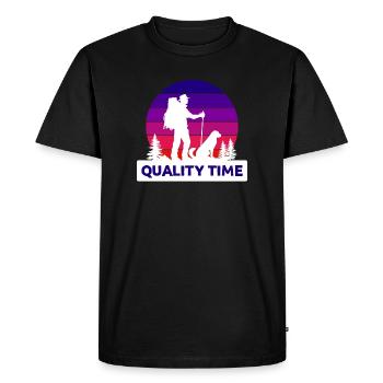 Hikers Hiking Statement Tours Mountaineering - Men's Premium Organic T-Shirt - black - Front - Nico (187cm)