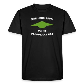 Meilleur Papa Tu Ne Trouveras Pas - T-shirt Premium bio Homme - noir - Devant - Nico (187cm)