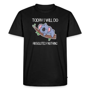 Funny saying, funny sayings - Men's Premium Organic T-Shirt - black - Front - Nico (187cm)