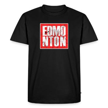 Carte de la ville d’Edmonton – Design urbain du Canada - T-shirt Premium bio Homme - noir - Devant - Nico (187cm)