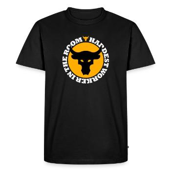Project Rock - Men's Premium Organic T-Shirt - black - Front - Nico (187cm)