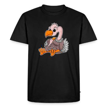 Vulture family - vulture with baby - Men's Premium Organic T-Shirt - black - Front - Nico (187cm)