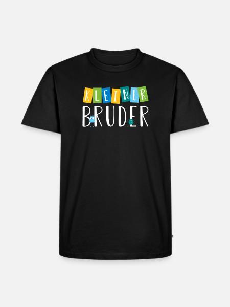 kleiner Bruder - süße Monster - Männer Premium Bio T-Shirt - Schwarz