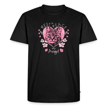 Ange chat - T-shirt Premium bio Homme - noir - Devant - Nico (187cm)