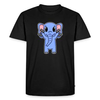 Elephant Dumbbell Training Strength Training Fitness - T-shirt Premium bio Homme - noir - Devant - Nico (187cm)