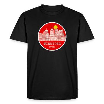Cercle d’horizon de la ville de Winnipeg - T-shirt Premium bio Homme - noir - Devant - Nico (187cm)