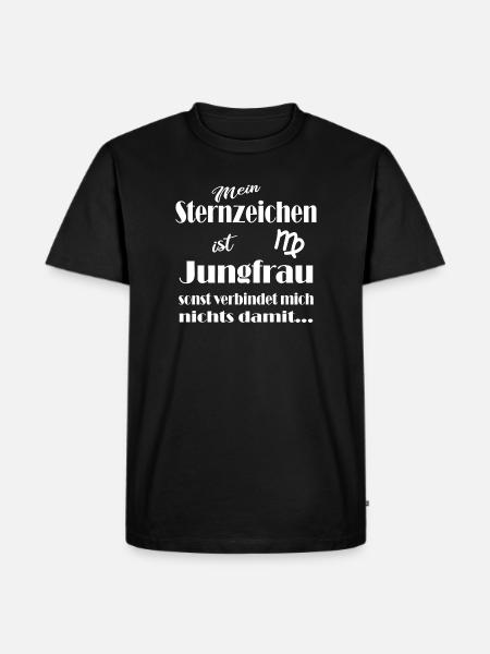 Sternzeichen Jungfrau - Männer Premium Bio T-Shirt - Schwarz