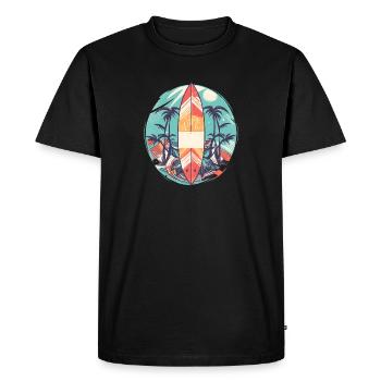 Planche de surf - T-shirt Premium bio Homme - noir - Devant - Nico (187cm)