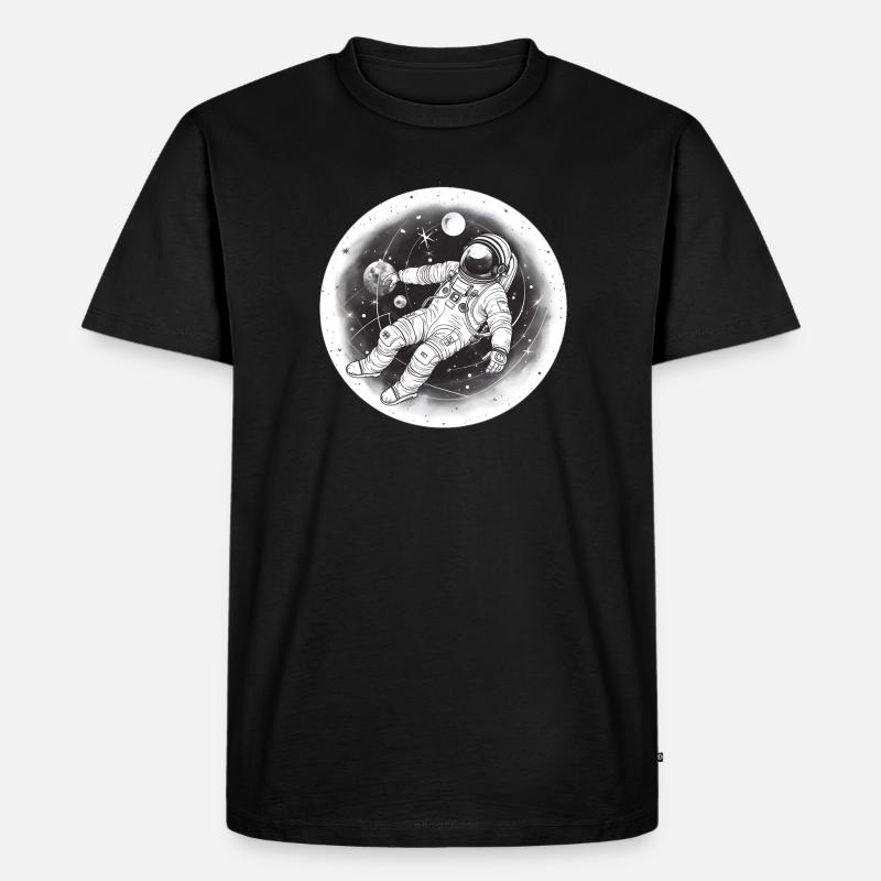 Astronaut - Männer Premium Bio T-Shirt - Schwarz