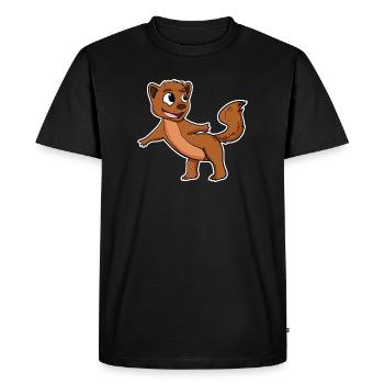 Weasel marten - Men's Premium Organic T-Shirt - black - Front - Nico (187cm)