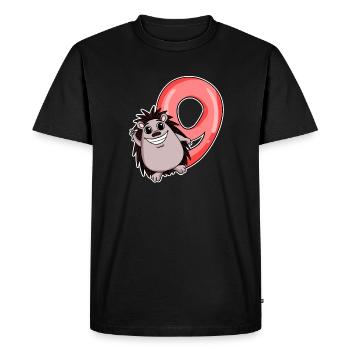 9 Birthday 9 years old with animal motif - nine - Men's Premium Organic T-Shirt - black - Front - Nico (187cm)