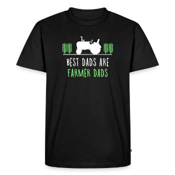 Farmer Motor Vehicle Tractor Statement Organic Farmer - Men's Premium Organic T-Shirt - black - Front - Nico (187cm)