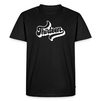 Treize 13e anniversaire garçons filles 13 ans - T-shirt Premium bio Homme - noir - Devant - Nico (187cm)
