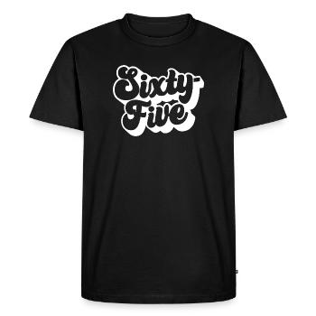 Sixty-five 65th Birthday Men Women 65 Years Old - Men's Premium Organic T-Shirt - black - Front - Nico (187cm)