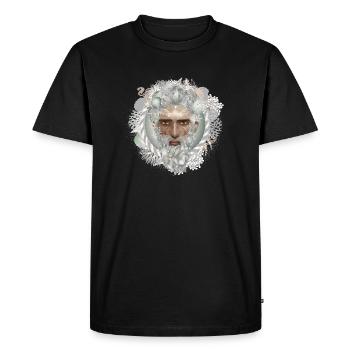 portrait fascinant d’un Verseau - T-shirt Premium bio Homme - noir - Devant - Nico (187cm)