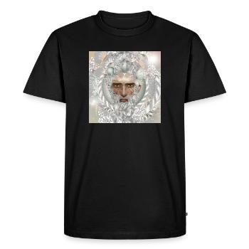 portrait fascinant d’un Verseau - T-shirt Premium bio Homme - noir - Devant - Nico (187cm)