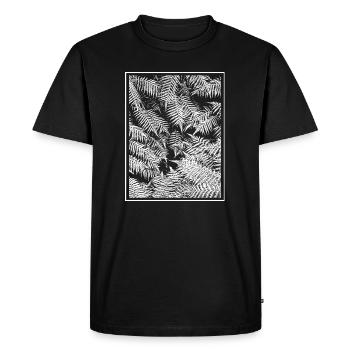 Fougère Végétale - T-shirt Premium bio Homme - noir - Devant - Nico (187cm)