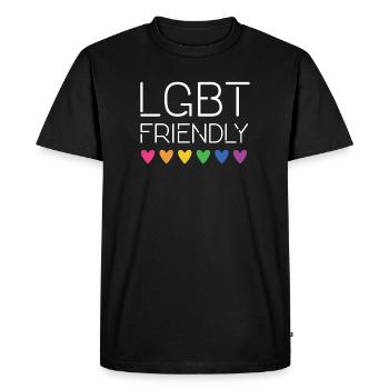 LGBT amical - T-shirt Premium bio Homme - noir - Devant - Nico (187cm)