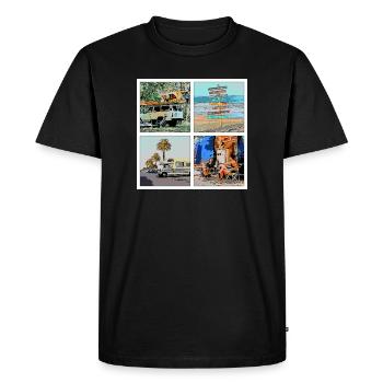 CAMPING - Men's Premium Organic T-Shirt - black - Front - Nico (187cm)