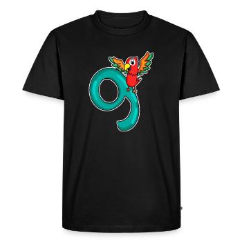 9 Birthday 9 years old with animal motif - nine - Men's Premium Organic T-Shirt - black - Front - Nico (187cm)