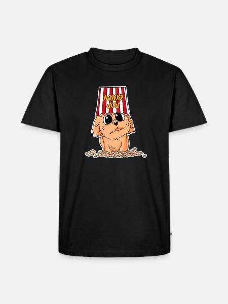 Popcorn Cinéma Chien Films Cinéma Soirée cinéma - T-shirt Premium bio Homme - noir